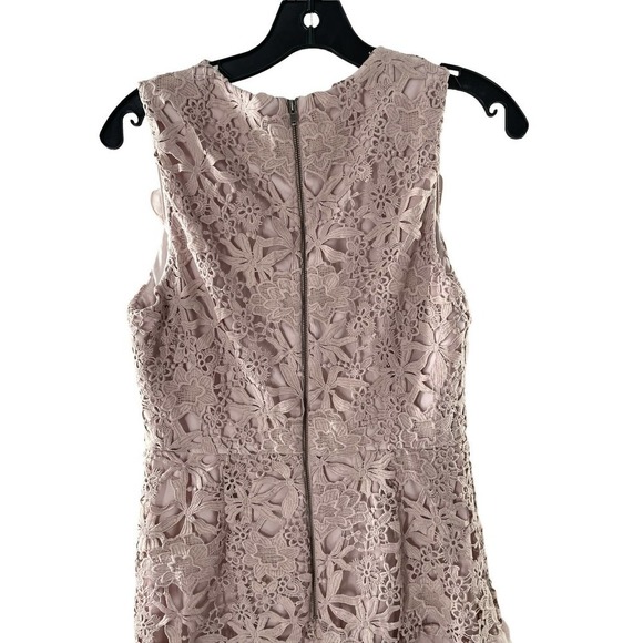 PARKER ZAHARA DUSTY PINK SLEEVELESSLACE RUFFLE MINI DRESS - Picture 4 of 7